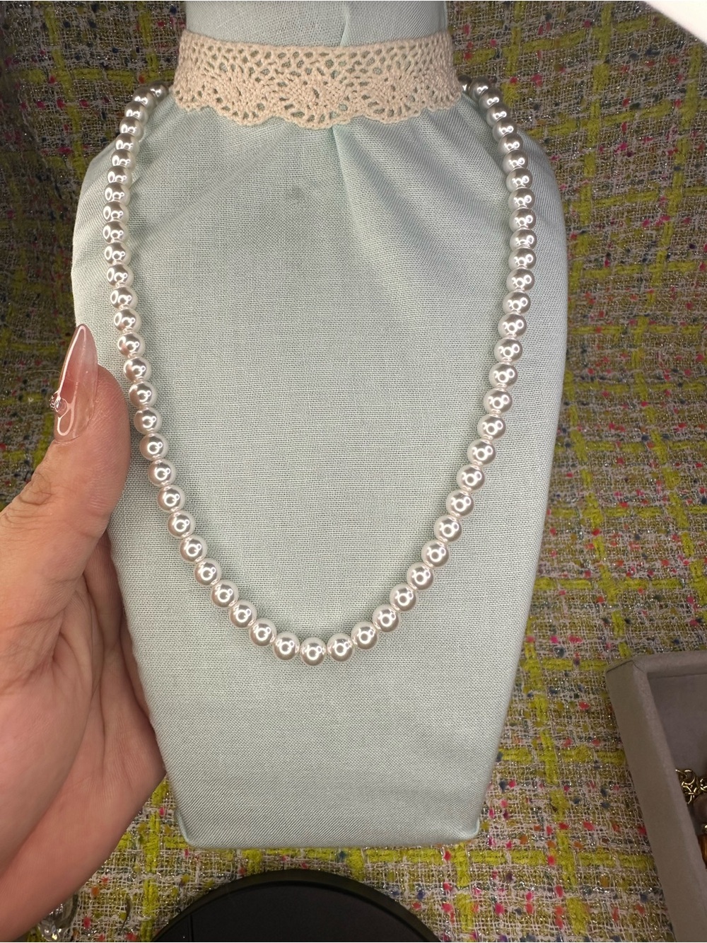 AA great Swarovski White Pearl Necklace - Elegant Women's Jewelry